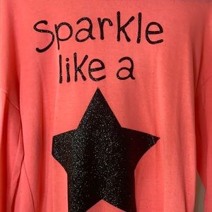 Justice Pink Sparkle Star Hoodie